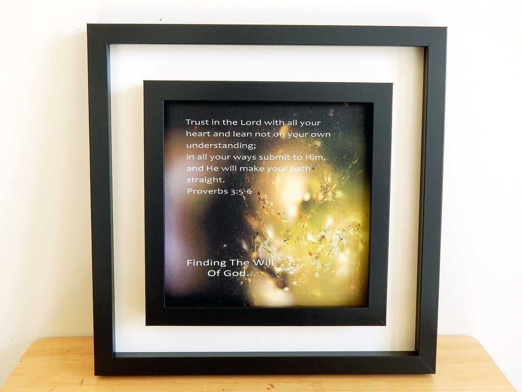 FINDING THE WILL OF GOD... (Canvas Print in unglass frame) Free Shipping
