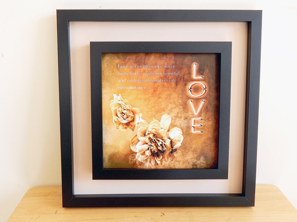 The Fruit Of The Spirit... Series-LOVE -(Canvas Print in unglass frame) Free Shipping