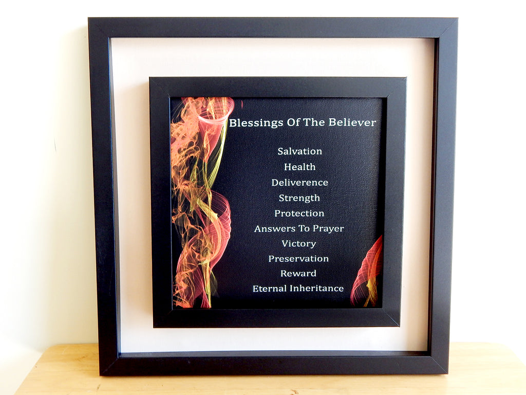 Blessings Of The Believer-1... (Canvas Print in unglass frame) Free Shipping