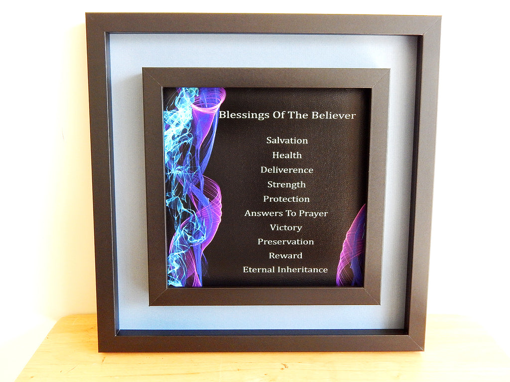 Blessings Of The Believer-2... (Canvas Print in unglass frame) Free Shipping
