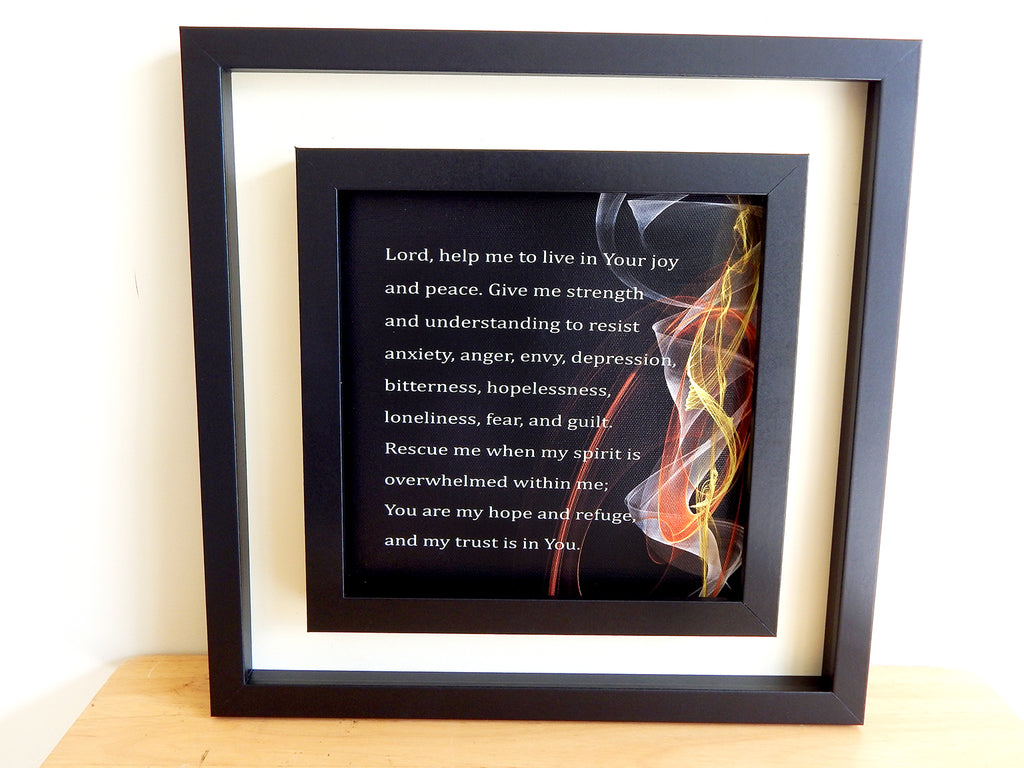 Lord, Help Me To Live In Your Joy... (Canvas Print in unglass frame) Free Shipping