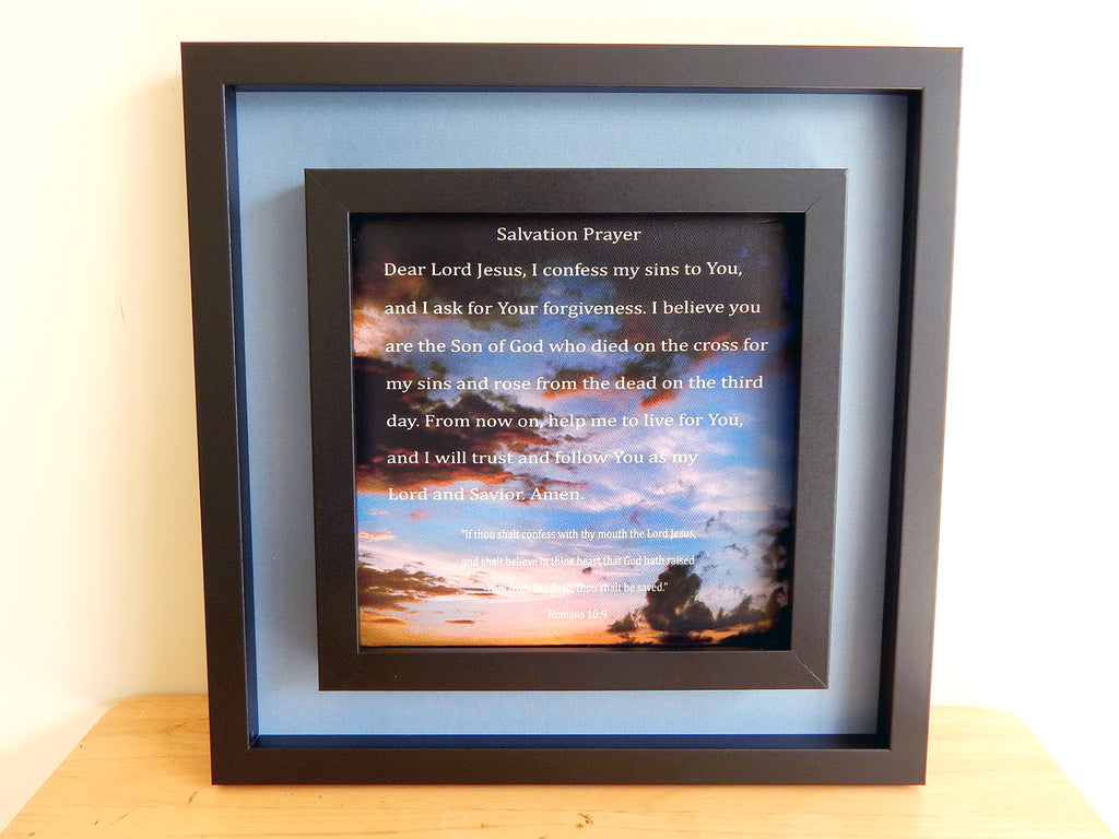 SALVATION PRAYER-2... (Canvas Print in unglass frame) Free Shipping