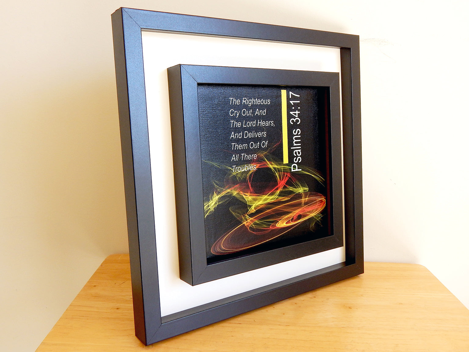 THE LORD HEARS... (Canvas Print in unglass frame) Free Shipping