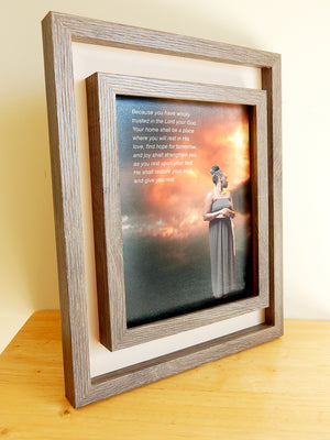 HE SHALL RESTORE YOUR SOUL-2B -(Canvas Print in unglass frame) Free Shipping