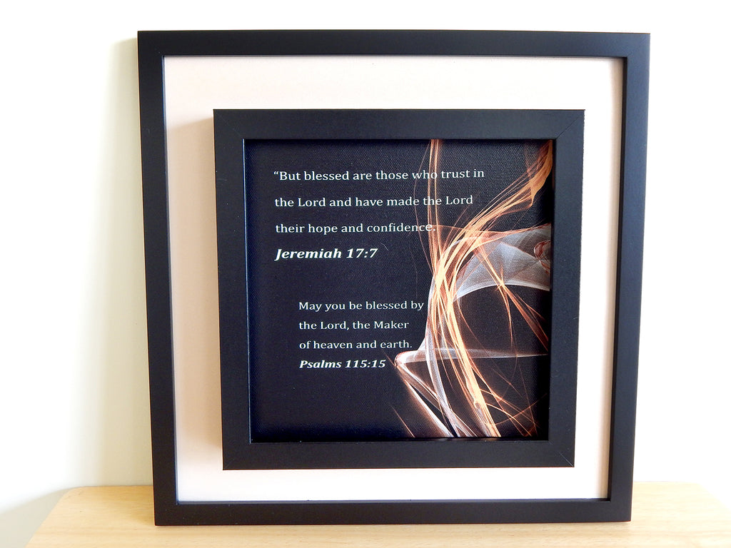 Blessed Are Those Who Trust In The Lord... (Canvas Print in unglass frame) Free Shipping