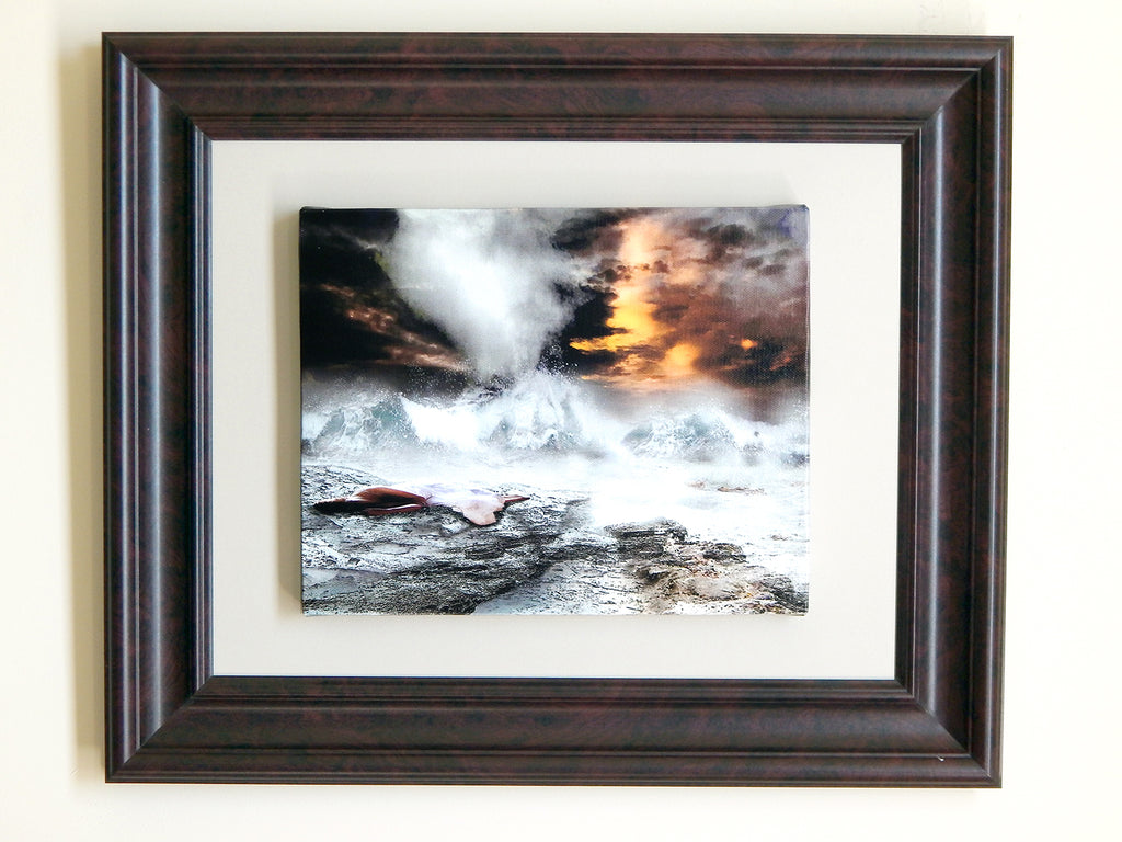 Peace in the Storm -(Canvas Print in unglass frame) Free Shipping