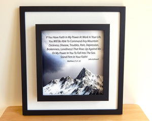 Any Mountain... (Canvas Print in unglass frame) Free Shipping