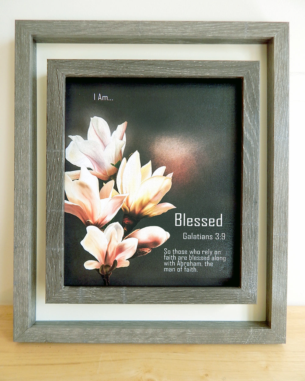 I Am... Series -BLESSED -(Canvas Print in unglass frame)  Free Shipping